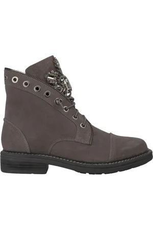Alma en Pena Femme, Chaussures, Gris, Taille: 36 EU Bottine à zip et strass