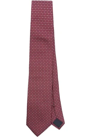 corneliani Homme, Accessoires, Rouge, Taille: ONE Size Cravate en Soie de Luxe, Code Designer Italien