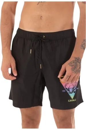 Roberto Cavalli Homme, Maillots de bain, Noir, Taille: XL Costume Homme avec Logo