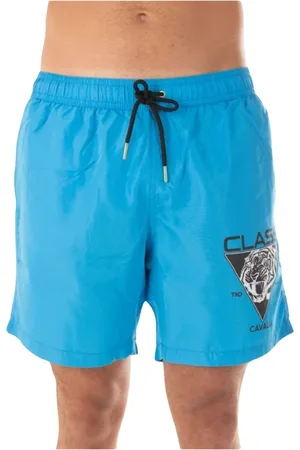 Roberto Cavalli Homme, Maillots de bain, Bleu, Taille: 2XL Costume Homme avec Logo