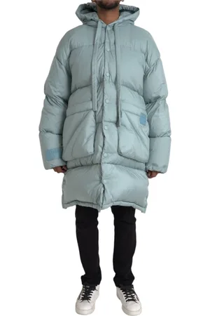 Dolce & Gabbana Homme, Manteaux, Bleu, Taille: L Doudoune à Capuche Bleue
