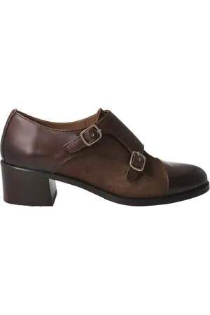 Calce Femme, Chaussures, Brun, Taille: 36 EU Chaussure en cuir marron pour femme