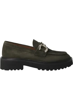 Calce Femme, Chaussures, Vert, Taille: 36 EU Mocassin femme en daim vert