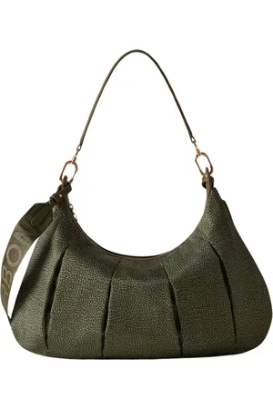 Borbonese Femme, Sacs, Vert, Taille: ONE Size Sac Hobo Vert Militaire