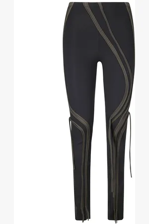 OTTOLINGER Femme, Pantalons, Noir, Taille: 36 FR Pantalon stretch avec bandes contrastantes