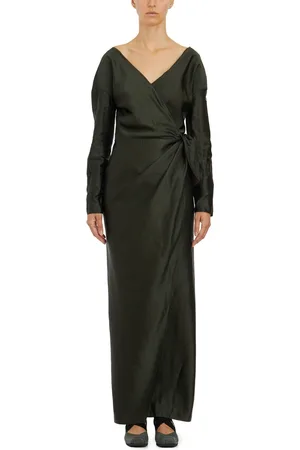 Cortana Femme, Robes, Gris, Taille: 38 FR Robe en Viscose et Lin