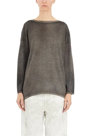 AVANT TOI Femme, Pulls, Gris, Taille: 38 FR Pull en Cachemire Col Bateau