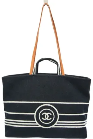 CHANEL Femme, Pre-owned, Bleu, Taille: ONE Size Pre-owned Denim sacs-chanel