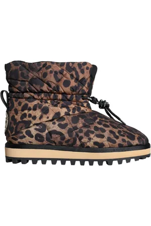 Dolce & Gabbana Homme, Chaussures, Brun, Taille: 44 EU Bottines Imprimé Léopard
