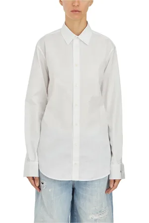 Dsquared2 Femme, Blouses et Chemises, Blanc, Taille: 38 FR Chemise Slim Fit en Coton