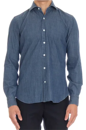 BARBA Homme, Chemises, Bleu, Taille: M Chemise Denim Sur Mesure