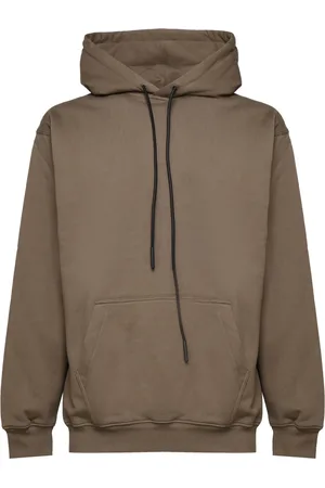 Giuliano Galiano Homme, Sweatshirts et sweats à capuche, Brun, Taille: S Sweat à capuche en coton avec poches kangourou
