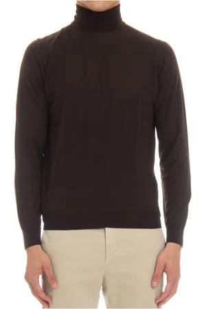 DRUMOHR Homme, Pulls, Brun, Taille: 2XL Pull Marron Laine Extrafine Col Roulé