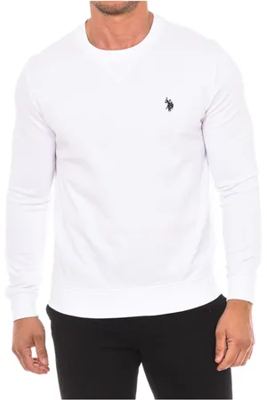 U.S. Polo Assn. Homme, Sweatshirts et sweats à capuche, Blanc, Taille: M Sweat à Col Rond