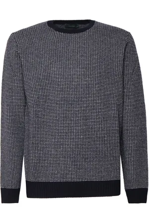 ZANONE Homme, Pulls, Bleu, Taille: L Pull en Laine Bleu Col Rond