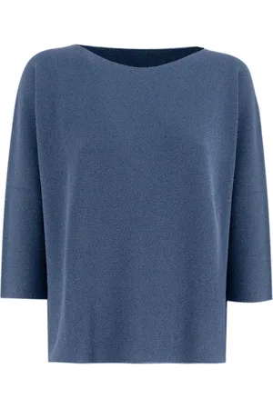 LE TRICOT PERUGIA Femme, Pulls, Bleu, Taille: 36 FR Lurex Boat-Neck Jumper