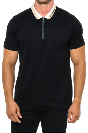 Karl Lagerfeld Homme, Tops, Noir, Taille: S Polo à Manches Courtes