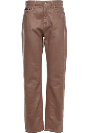 Dolce & Gabbana Femme, Pantalons, Brun, Taille: 38 FR Slim Fit Denim Jeans