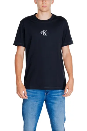 Calvin Klein Homme, Tops, Noir, Taille: S T-shirt Noir à Col Rond pour Homme