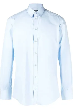 Dolce & Gabbana Homme, Chemises, Bleu, Taille: 4XL Chemise Casual en Coton avec Design Unique