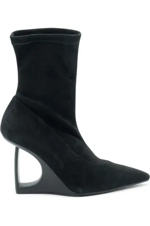 vic matiè Femme, Chaussures, Noir, Taille: 36 EU Bottine en daim stretch noir