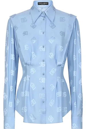 Dolce & Gabbana Femme, Blouses et Chemises, Bleu, Taille: 40 FR Chemise Élégante pour Homme