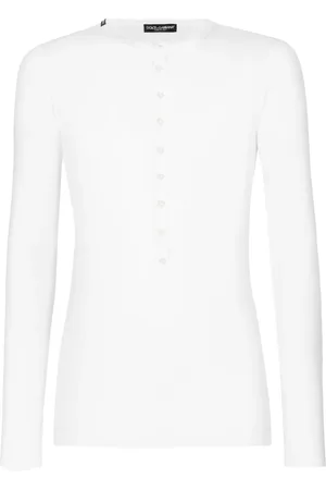 Dolce & Gabbana Homme, Tops, Blanc, Taille: L T-shirt Casual en Coton