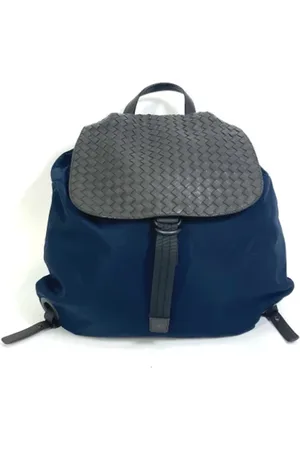 Bottega Veneta Homme, Pre-owned, Bleu, Taille: ONE Size Pre-owned Tissu sacs-ports-paule