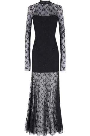 ANIYE BY Femme, Robes, Noir, Taille: 38 FR Robe Longue en Dentelle Noire