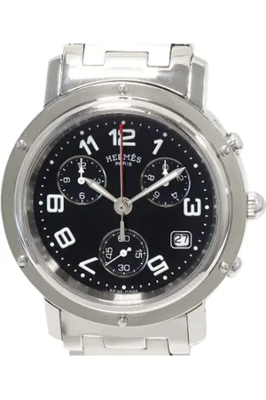 Hermès Homme, Pre-owned, Noir, Taille: ONE Size Pre-owned Metal montres
