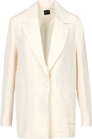 pennyblack Femme, Vestes, Jaune, Taille: 42 FR Veste Jaune en Mélange de Lin Manches Longues