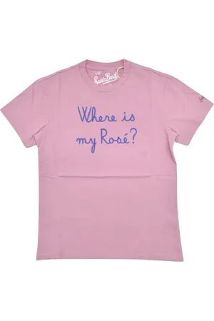 MC2 SAINT BARTH Femme, Tops, Rose, Taille: 42 FR T-shirt femme manches courtes Où est ma rose