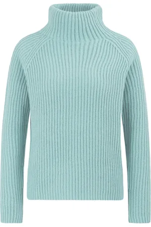 Drykorn Femme, Pulls, Bleu, Taille: 36 FR Pull à col roulé en Alpaga et Laine