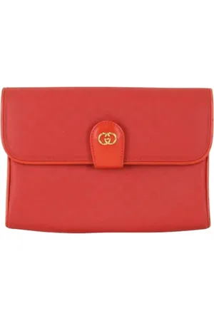 Gucci Femme, Pre-owned, Rouge, Taille: ONE Size Pre-owned Cuir pochettes-minaudieres