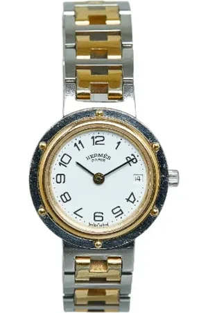 Hermès Femme, Pre-owned, Blanc, Taille: ONE Size Pre-owned Metal montres