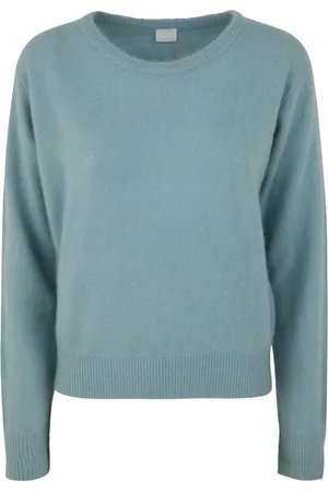 C.T.Plage Femme, Pulls, Bleu, Taille: 36 FR Pull col rond bleu clair