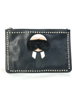 Fendi Femme, Pre-owned, Noir, Taille: ONE Size Pre-owned Fur pochettes-minaudieres