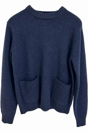 KUJTEN Homme, Pulls, Bleu, Taille: S Pull en cachemire denim foncé