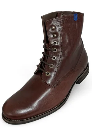 Van Bommel Homme, Chaussures, Brun, Taille: 43 EU Chaussures Décontractées en Cuir DarkCognac