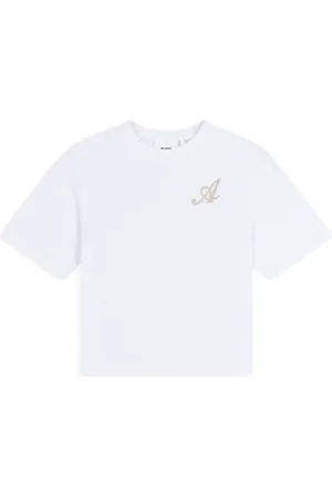 Axel Arigato Femme, Tops, Blanc, Taille: 38 FR Grail T-Shirt Brodé