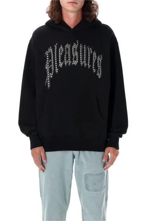 Pleasures Homme, Sweatshirts et sweats à capuche, Noir, Taille: S Sweat à capuche gothique noir Twitch Studded