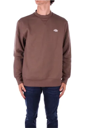 Dickies Homme, Sweatshirts et sweats à capuche, Brun, Taille: L Pull Marron avec Logo devant
