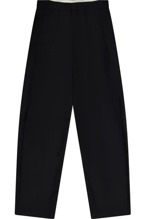 LANEUS Femme, Pantalons, Noir, Taille: 36 FR Pantalon Large Laine Classique