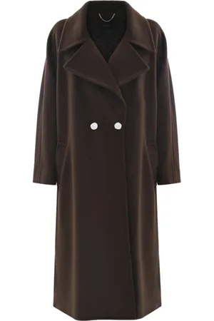 Kocca Femme, Manteaux, Brun, Taille: 44 FR Manteau classique à double boutonnage