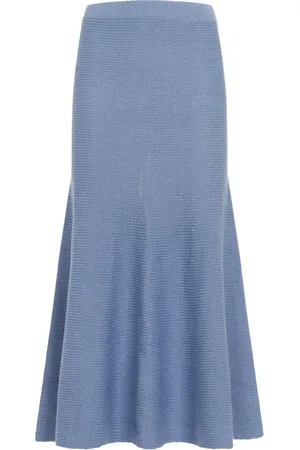 GABRIELA HEARST Femme, Jupes, Bleu, Taille: 38 FR Jupe Manni en Denim Bleu Clair
