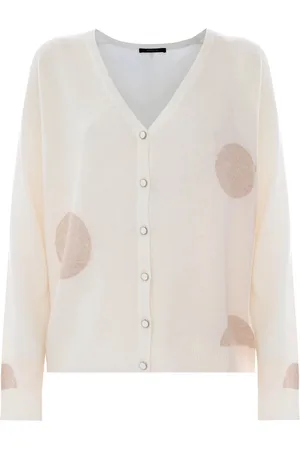 Kocca Femme, Pulls, Multicolore, Taille: 40 FR Cardigan Géométrique en Laine avec Boutons Bordés