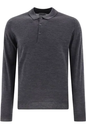 JOHN SMEDLEY Homme, Tops, Noir, Taille: L Chemise à Manches Longues Charbon