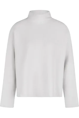 Annette Görtz Femme, Pulls, Gris, Taille: 38 FR Surdimensionné Tricot Col Haut Gris Clair