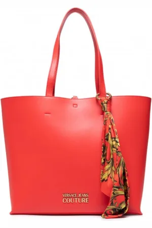 VERSACE Femme, Sacs, Rouge, Taille: ONE Size Sac à Bandoulière Rouge pour Femme avec Écharpe à Imprimé Baroque