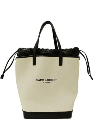 Saint Laurent Femme, Pre-owned, Blanc, Taille: ONE Size Pre-owned Coated canvas sacs-main